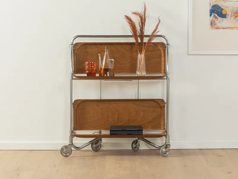Pamono Dinett Serving Trolley from Bremshey, 1970s> Serving Bar Carts & Trolleys