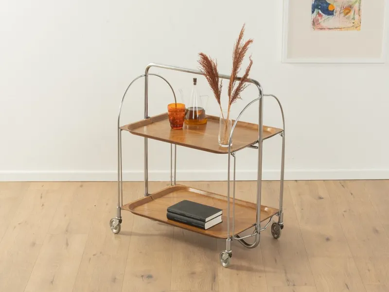 Pamono Dinett Serving Trolley from Bremshey, 1970s> Serving Bar Carts & Trolleys