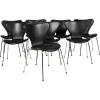 Pamono Dining Chairs attributed to Arne Jacobsen for Fritz Hansen, 2020, Set of 8> Side Chairs & Dining Chairs