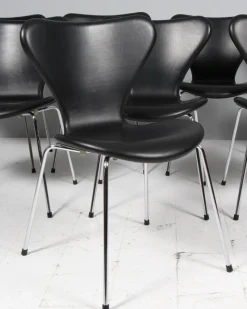 Pamono Dining Chairs attributed to Arne Jacobsen for Fritz Hansen, 2020, Set of 8> Side Chairs & Dining Chairs