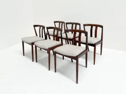 Pamono Dining Chairs in Teak by Kai Kristiansen, 1960s, Set of 6> Side Chairs & Dining Chairs