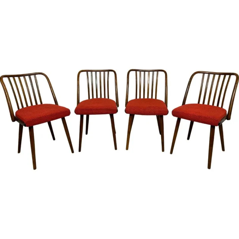 Pamono Dining Room Chairs attributed to Antonín Šuman for Ton, 1970s, Set of 4> Side Chairs & Dining Chairs