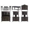 Pamono Dining Room Furniture in Chestnut, Set of 16> Living Room Sets
