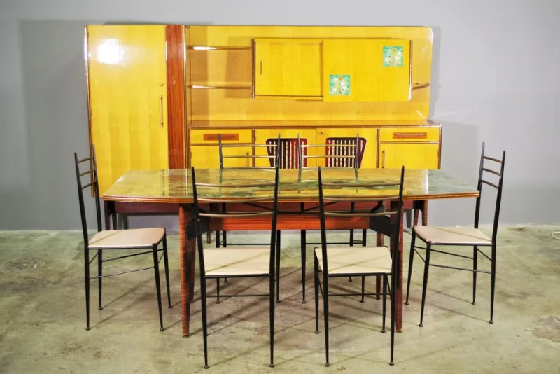 Outlet Pamono Dining Room Set by Carlo De Carli, 1965, Set of 12