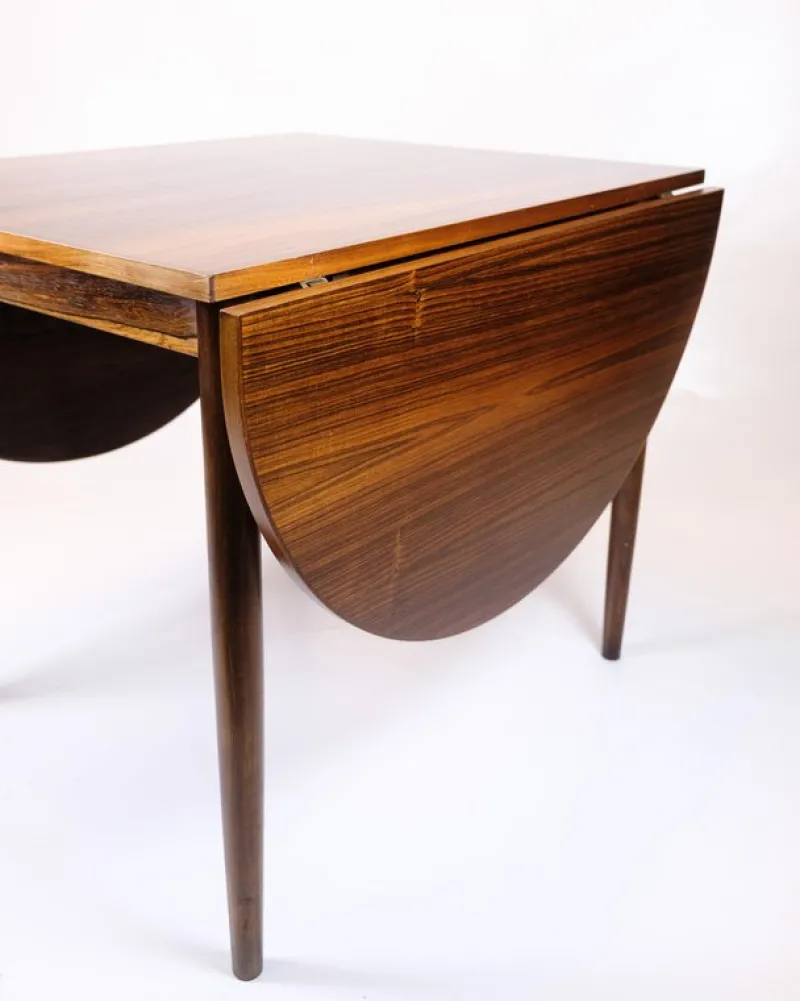 Pamono Dining Table in Rosewood with Two Extension Leaves by Arne Vodder, 1960s