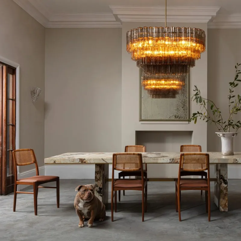 Pamono Dining Treviso Chandelier from Pure White Lines> Ceiling Lights