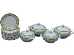 Best Pamono Dinner Service Kronenband from Arabia of Finland, 1960s, Set of 127