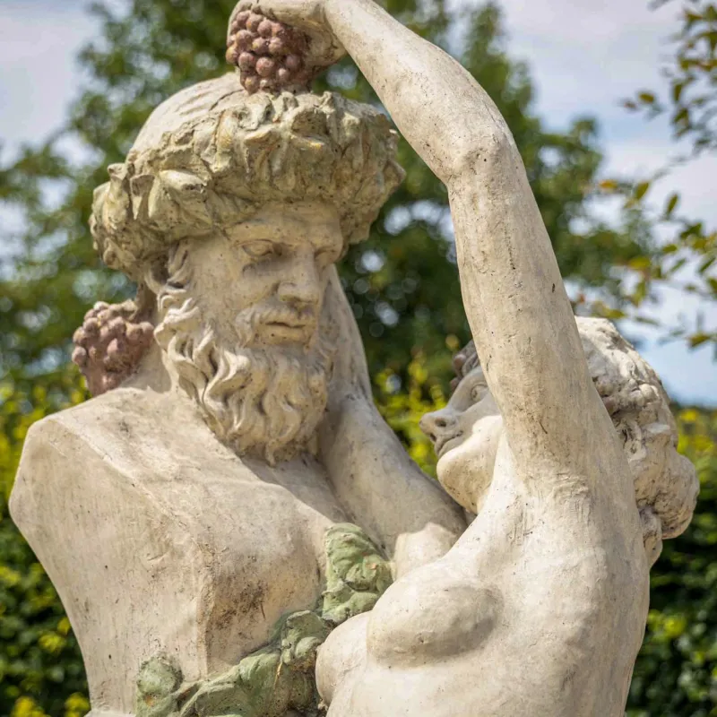 New Pamono Dionysus Group Garden Sculpture, 20th Century