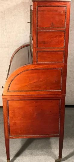 Pamono Directoire Cylinder Desk with Top Bookcase, France, 1800s><noscript><img width=