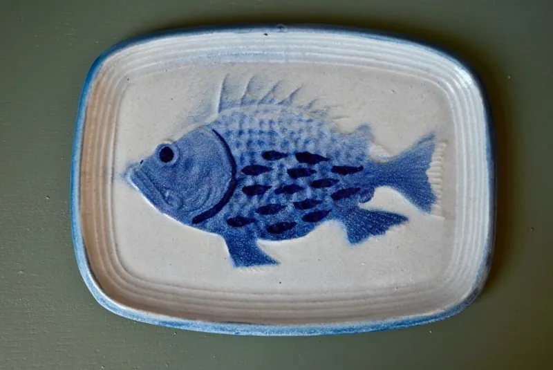Pamono Dish with Fish from Saint Clément, 1960s> Serving Dishes