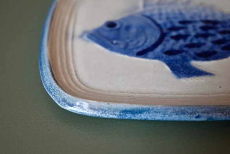 Pamono Dish with Fish from Saint Clément, 1960s> Serving Dishes