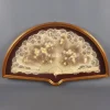 Pamono Display Case with Hand-Painted Flower Theme Fan, 1960s> Wall Decor