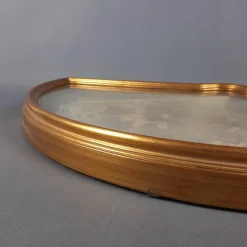 Pamono Display Case with Hand-Painted Flower Theme Fan, 1960s><noscript><img width=