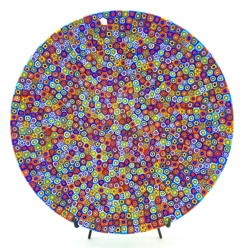 Pamono Display Plate with Multicolored Murrine from YourMurano> Decorative Plates