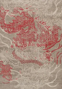 Pamono Distressed Dragon Rug from R&K Principal Jahanshah Nazmiyal> Carpets & Textiles|Carpets & Textiles