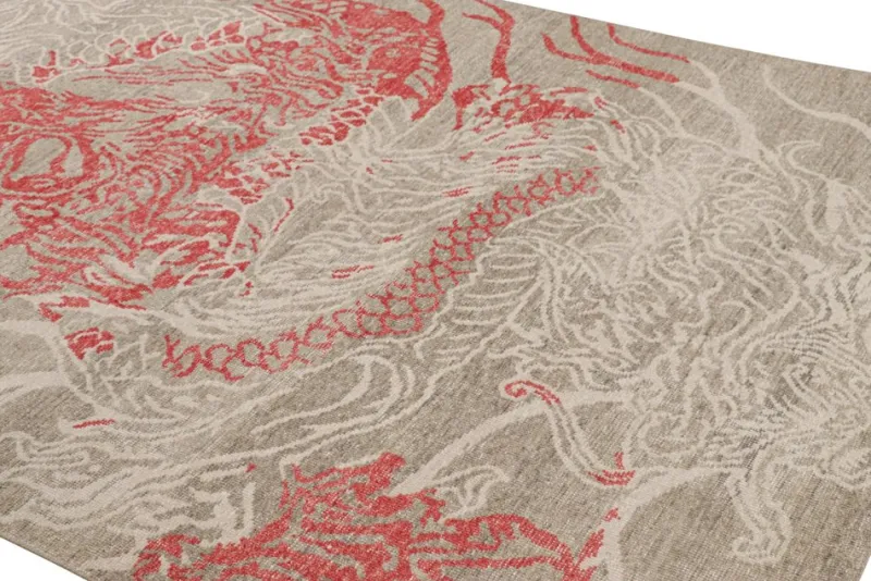 Pamono Distressed Dragon Rug from R&K Principal Jahanshah Nazmiyal> Carpets & Textiles|Carpets & Textiles