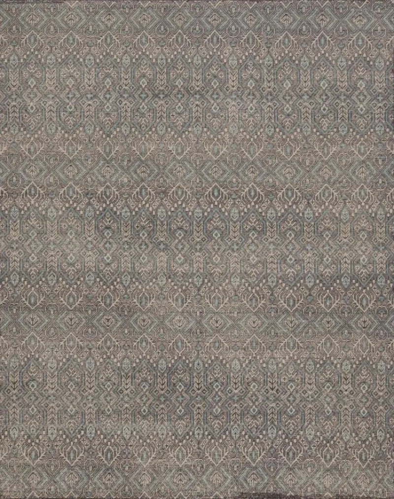 Pamono Distressed Tribal Style Rug with Geometric Pattern from R&K Principal Jahanshah Nazmiyal> Carpets & Textiles|Carpets & Textiles