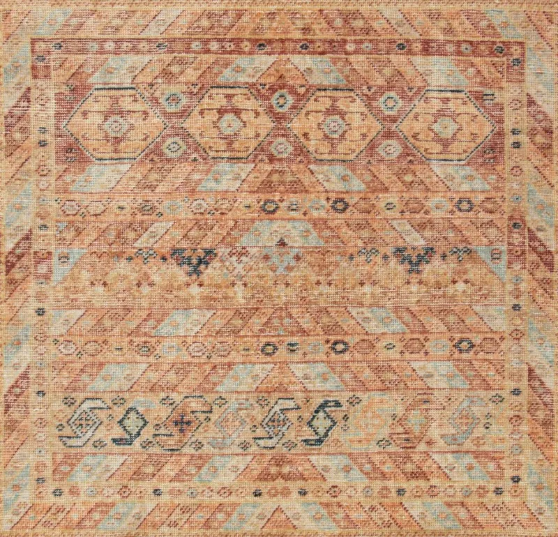 Pamono Distressed Tribal Style Square Rug from R&K Principal Jahanshah Nazmiyal> Carpets & Textiles|Carpets & Textiles