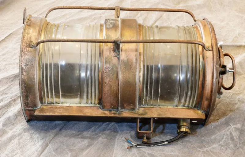 Outlet Pamono Dock Lens Boat Deck Light from Norton Sento, 1953