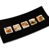 Pamono Dodezona R30 Black Murano Glass and Aventurine Plate by Stefano Birello for VéVé Glass> Decorative Plates