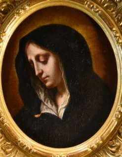 Hot Pamono Dolci, Mater Dolorosa, 17th Century, Oil on Canvas, Framed