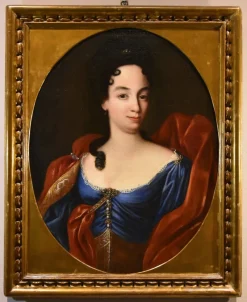 Pamono Domenico Parodi, Portrait of Anne Marie d'Orléans, 1730, Oil on Canvas, Framed> Old Masters|Classical