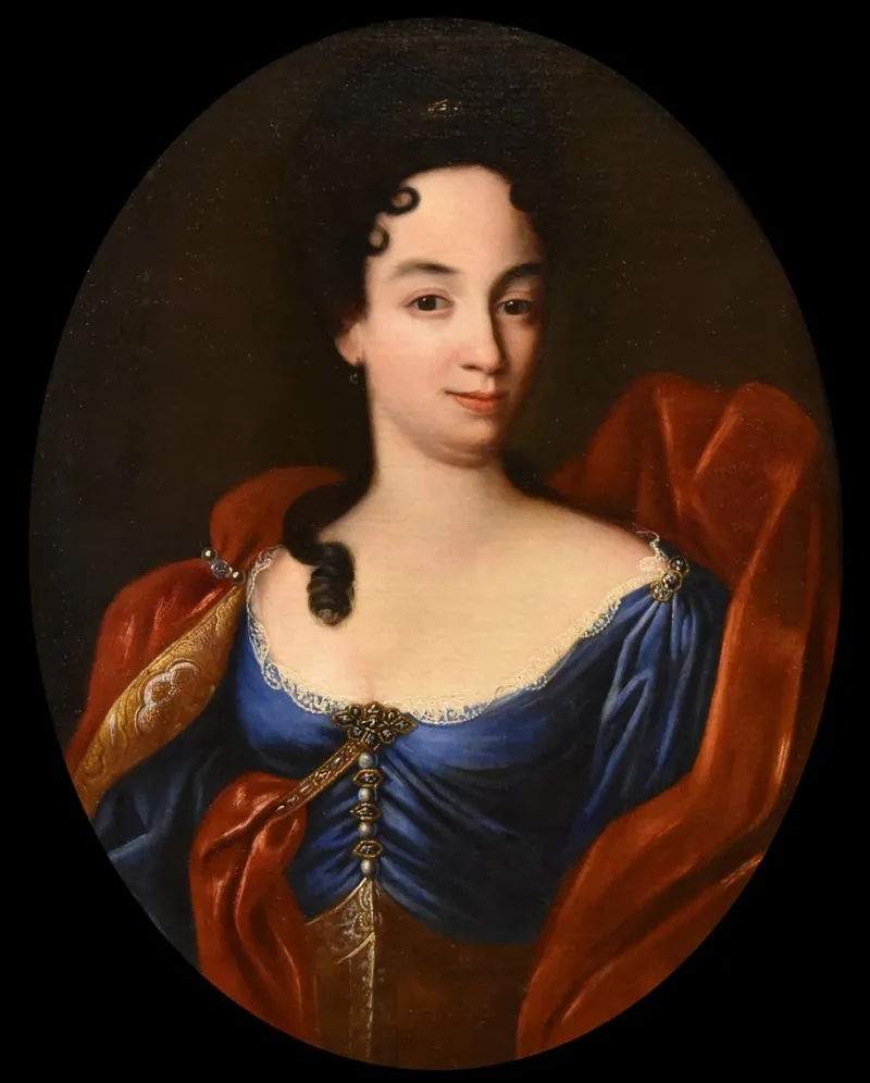 Pamono Domenico Parodi, Portrait of Anne Marie d'Orléans, 1730, Oil on Canvas, Framed> Old Masters|Classical