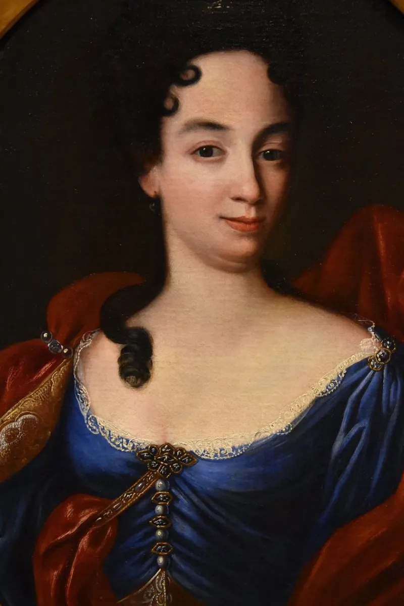 Pamono Domenico Parodi, Portrait of Anne Marie d'Orléans, 1730, Oil on Canvas, Framed> Old Masters|Classical