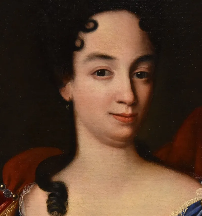 Pamono Domenico Parodi, Portrait of Anne Marie d'Orléans, 1730, Oil on Canvas, Framed> Old Masters|Classical
