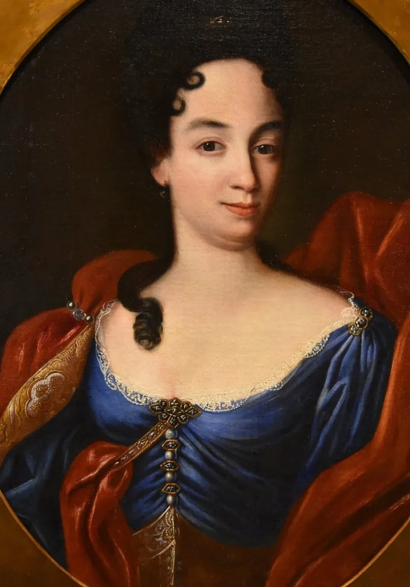 Pamono Domenico Parodi, Portrait of Anne Marie d'Orléans, 1730, Oil on Canvas, Framed> Old Masters|Classical