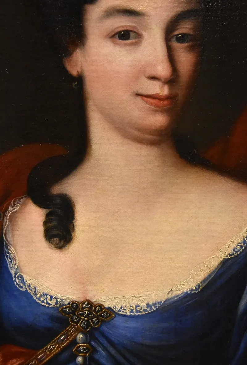 Pamono Domenico Parodi, Portrait of Anne Marie d'Orléans, 1730, Oil on Canvas, Framed> Old Masters|Classical