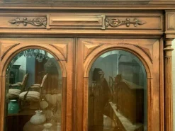 Pamono 2-Door Display Cabinet in Walnut with Detached Columns, 19th Century><noscript><img width=