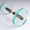 Pamono Door Handle in Glass and Brass by Max Ingrand for Fontana Art, 1950s> Architectural Elements