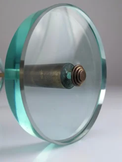 Pamono Door Handle in Glass and Brass by Max Ingrand for Fontana Art, 1950s> Architectural Elements