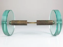 Pamono Door Handle in Glass and Brass by Max Ingrand for Fontana Art, 1950s><noscript><img width=