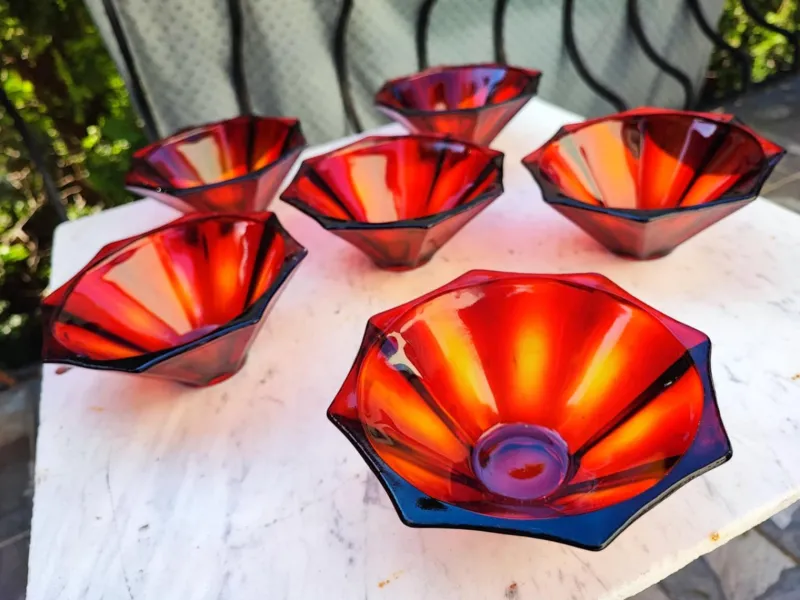 Pamono Dorota Salad Bowls by Drost for Ząbkowice Steelworks, 1976, Set of 6> Dinner Plates & Bowls