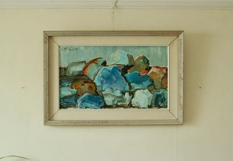 Pamono Dorothy Ruhne, Rugged Earth, Mid-20th Century, Oil on Canvas, Framed
