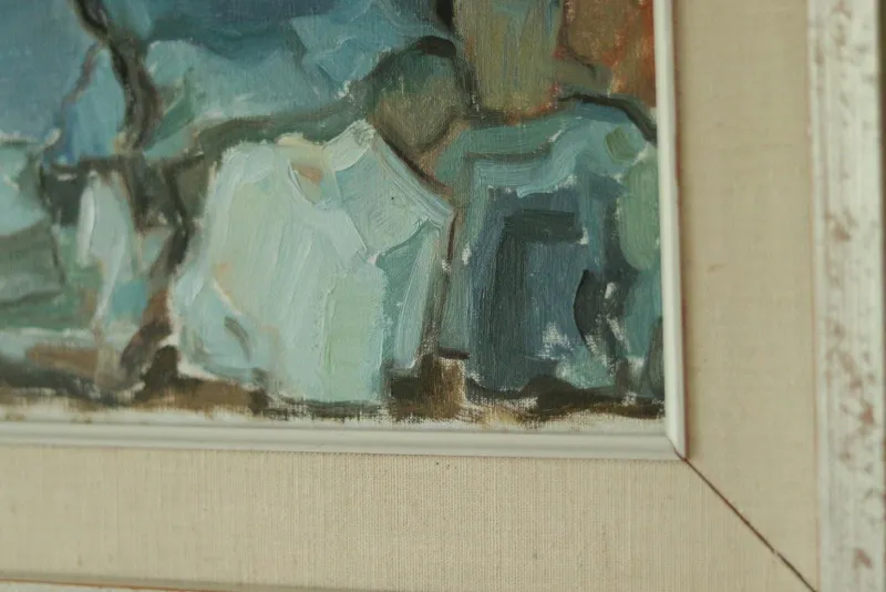 Pamono Dorothy Ruhne, Rugged Earth, Mid-20th Century, Oil on Canvas, Framed