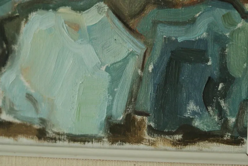 Pamono Dorothy Ruhne, Rugged Earth, Mid-20th Century, Oil on Canvas, Framed