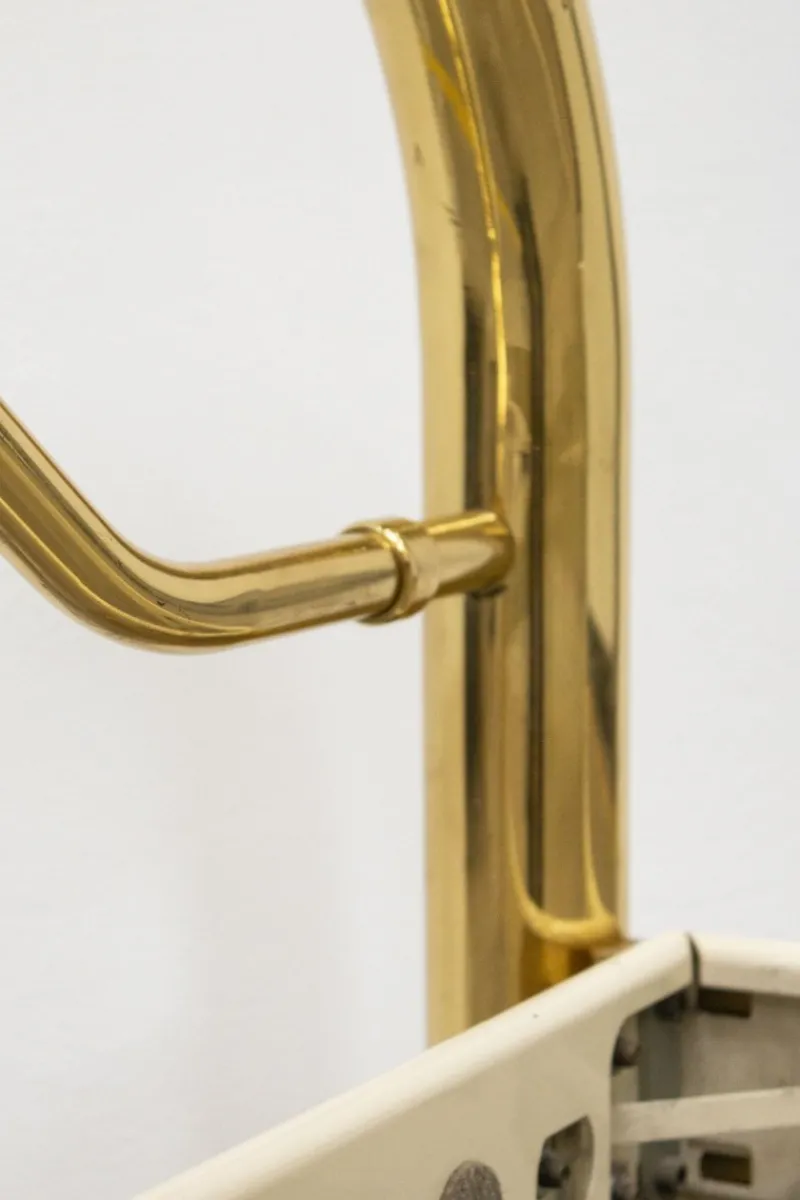 Pamono Double Bed in Brass, 1970s> Beds & Bedroom Sets