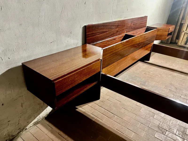 Online Pamono Double Bed in Rosewood, 1960s