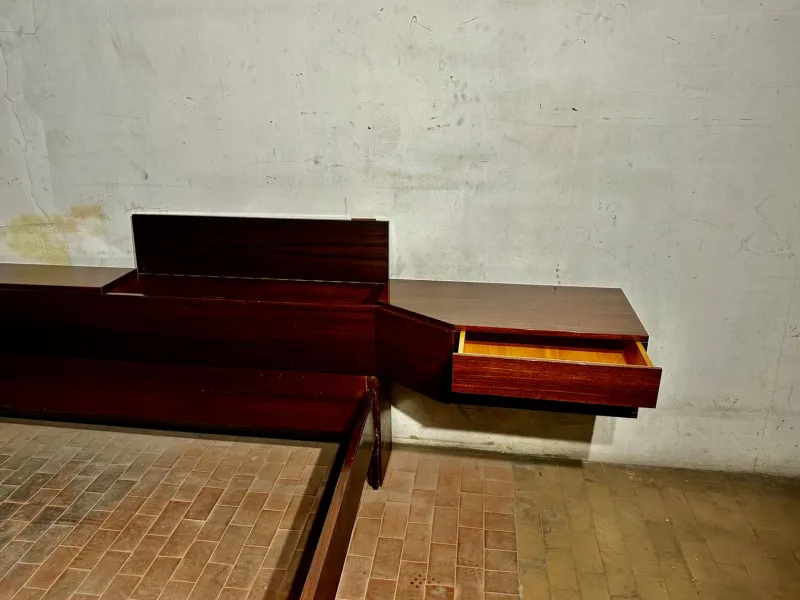Online Pamono Double Bed in Rosewood, 1960s