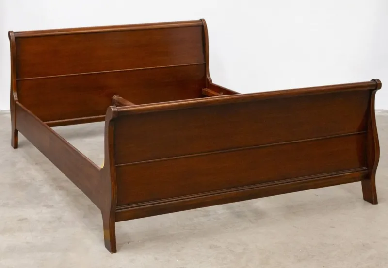Pamono Double Bed in Walnut> Beds & Bedroom Sets