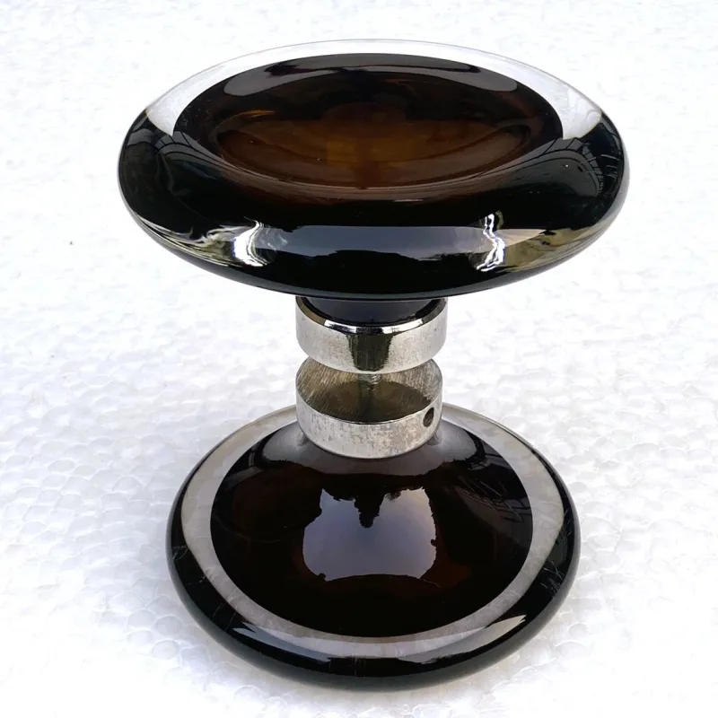 Pamono Double Door Handles in Murano Glass and Chrome, 1970s, Set of 2> Architectural Elements