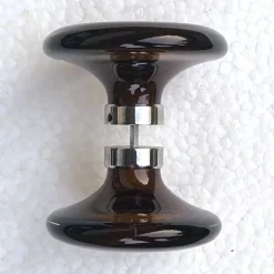 Pamono Double Door Handles in Murano Glass and Chrome, 1970s, Set of 2> Architectural Elements