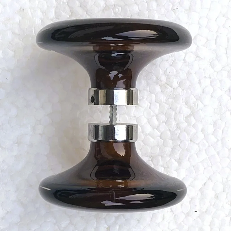 Pamono Double Door Handles in Murano Glass and Chrome, 1970s, Set of 2> Architectural Elements