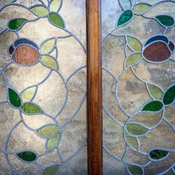 Best Pamono Double Doors with Stained Glass Windows, Early 20th Century, Set of 2