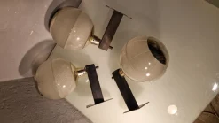 Pamono Double Fresnel Glass and Polished Aluminum Wall Light, 1960s> Wall Lights & Sconces