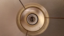 Pamono Double Fresnel Glass and Polished Aluminum Wall Light, 1960s><noscript><img width=