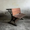 Pamono Double School Desk with Cast Iron Frame, Early 20th Century> Desks